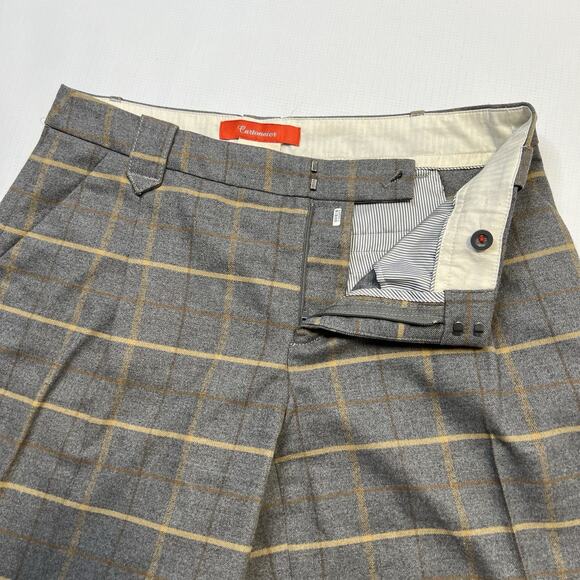 Anthropologie Cartonnier Shorts 6 Gray Flannel Plaid Bermuda Golf Urban - Picture 6 of 11